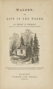 Visuel de la couverture du livre publié au édition Gallimard en 2009 de Henry-David Thoreau